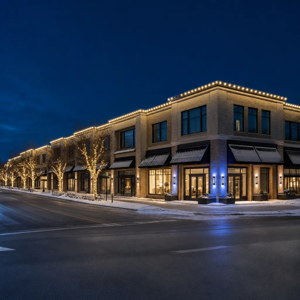 50th & France Retail District Holiday Refresh lighting project in Edina, MN